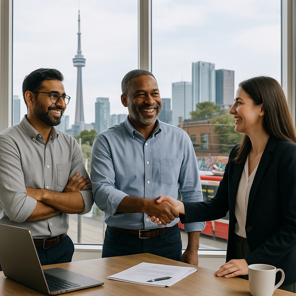 Toronto business partners with CN Tower in background